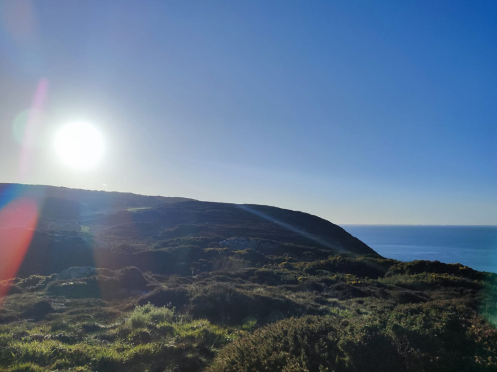 Irish landscape, the ocean and horizon